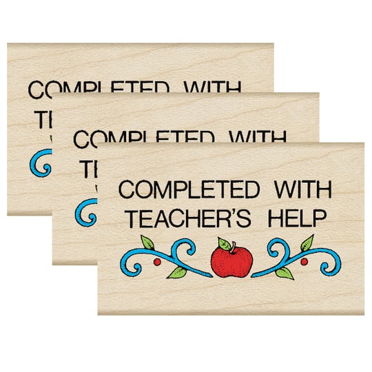 Hero Arts® Completed With Teacher's Help Woodblock Stamps